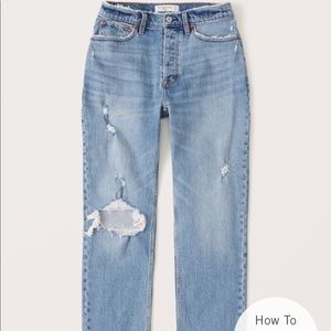 NWT Abercrombie Curve Love Dad Jeans